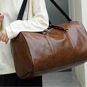 Unisex Vintage, Faux Leather, Travel Luggage Bag, Weekender Bag,BRAND NEW IN BAG